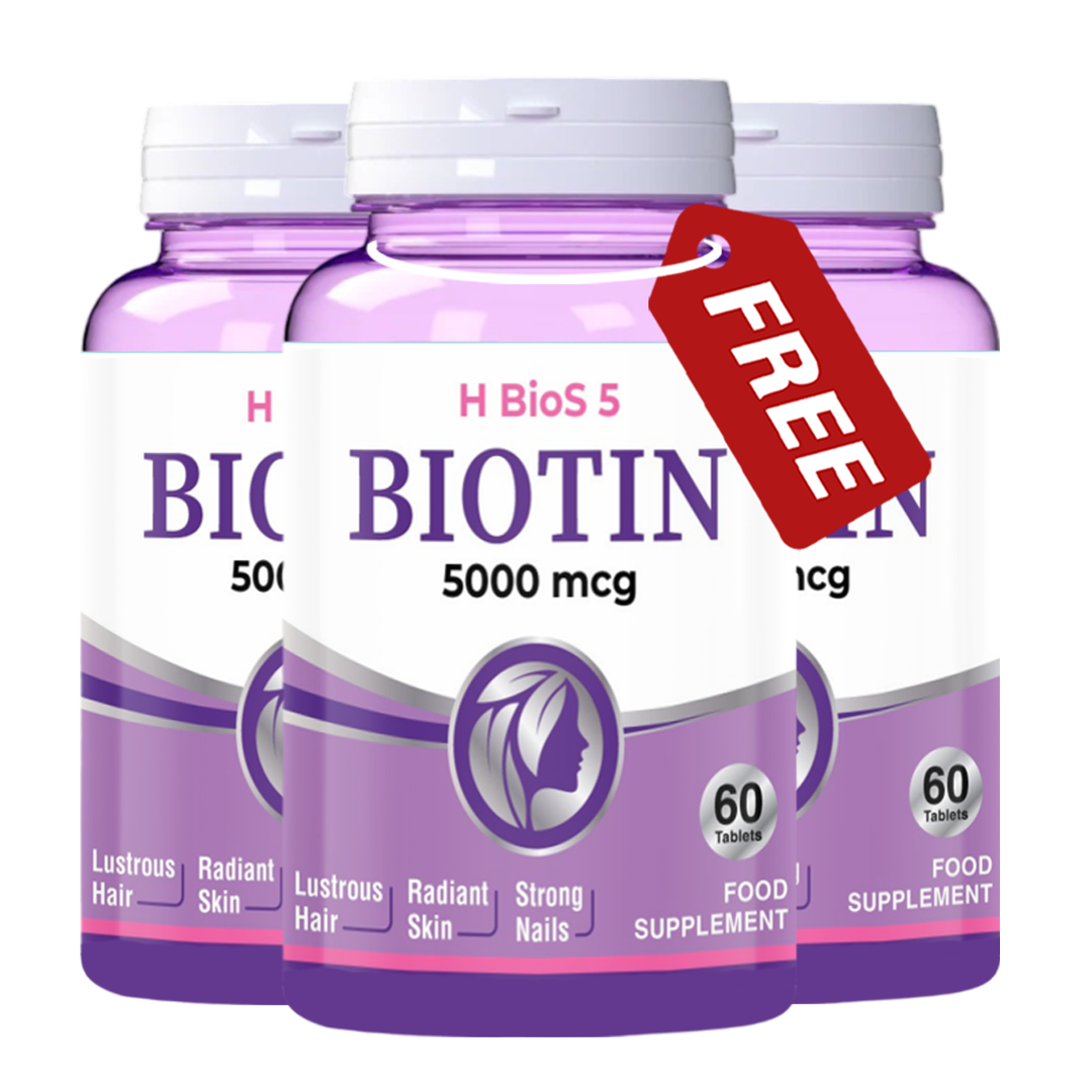 Buy 2 Biotin 5000 Mcg Get 1 Free - Mediline Health Care