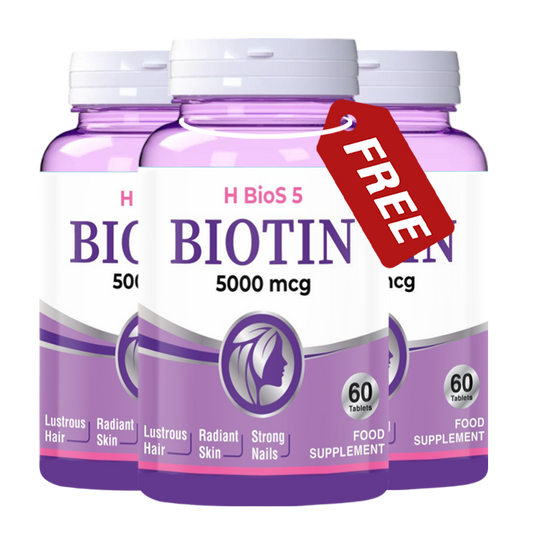 Buy 2 Biotin 5000 Mcg Get 1 Free - Mediline Health Care