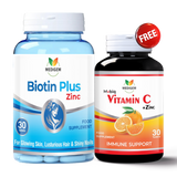 Buy Biotin Plus Get 1 Vitamin C Free - Mediline Health Care